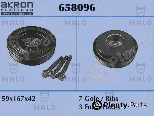 Akron-Malò 658096 — Belt Pulley, crankshaft