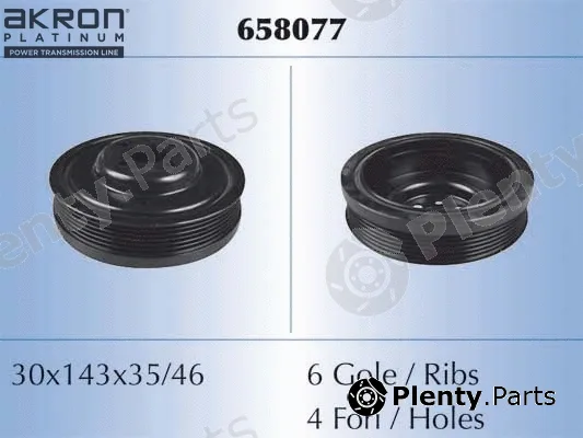 Akron-Malò 658077 — Belt Pulley, crankshaft