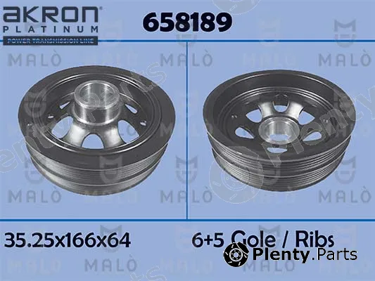 Akron-Malò 658189 — Belt Pulley, crankshaft