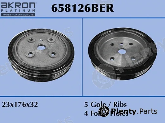 Akron-Malò 658126BER — Belt Pulley, crankshaft