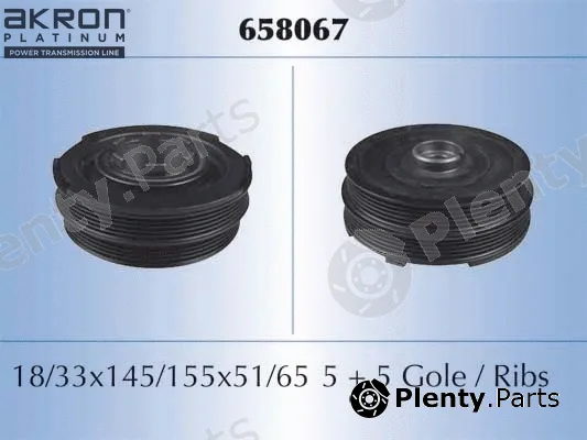Akron-Malò 658067 — Belt Pulley, crankshaft