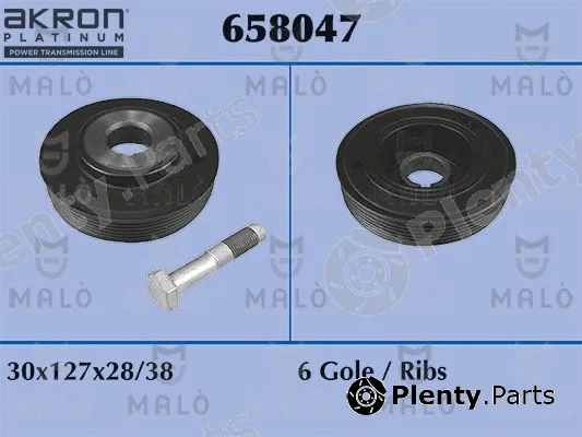 Akron-Malò 658047 — Belt Pulley, crankshaft