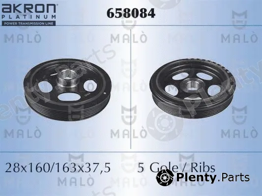 Akron-Malò 658084 — Belt Pulley, crankshaft