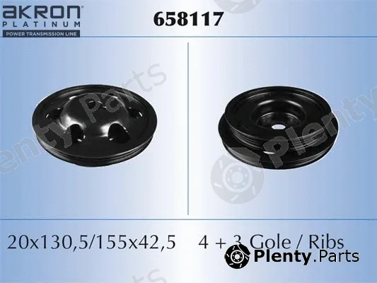 Akron-Malò 658117 — Belt Pulley, crankshaft