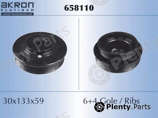 Akron-Malò 658110 — Belt Pulley, crankshaft