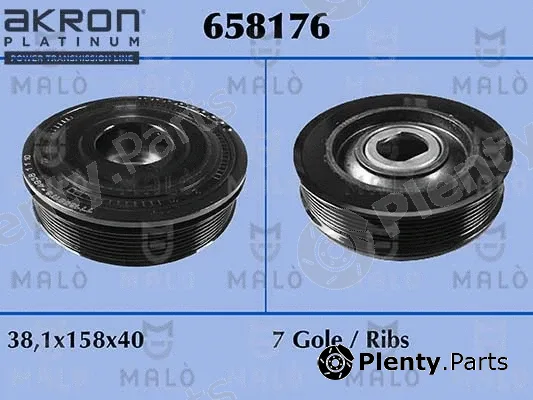 Akron-Malò 658176 — Belt Pulley, crankshaft