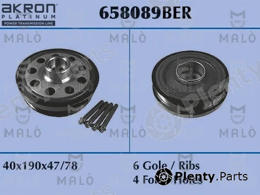 Akron-Malò 658089BER — Belt Pulley, crankshaft