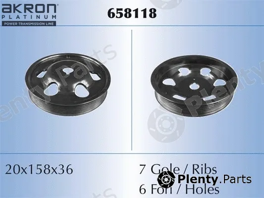 Akron-Malò 658118 — Belt Pulley, crankshaft