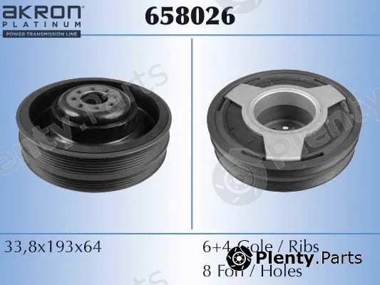 Akron-Malò 658026 — Belt Pulley, crankshaft
