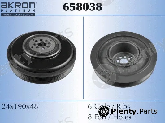 Akron-Malò 658038 — Belt Pulley, crankshaft