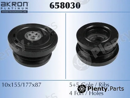 Akron-Malò 658030 — Belt Pulley, crankshaft