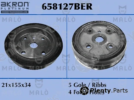 Akron-Malò 658127BER — Belt Pulley, crankshaft