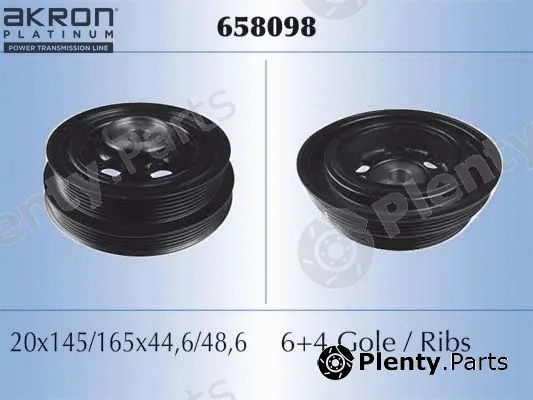Akron-Malò 658098 — Belt Pulley, crankshaft