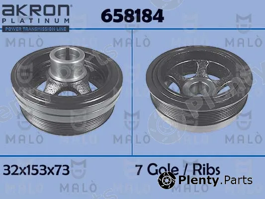 Akron-Malò 658184 — Belt Pulley, crankshaft