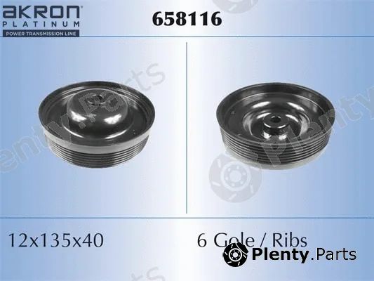 Akron-Malò 658116 — Belt Pulley, crankshaft