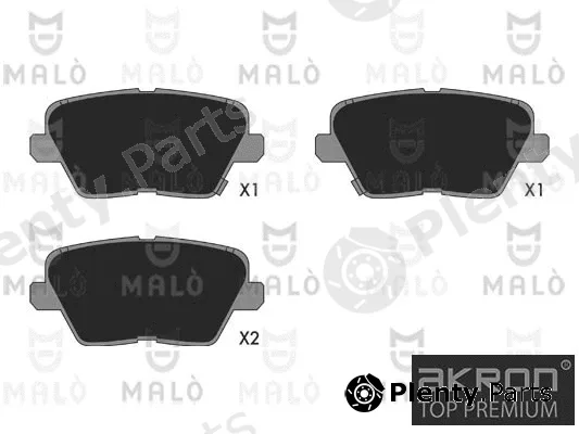 Akron-Malò 1051368 — Brake Pad Set, disc brake