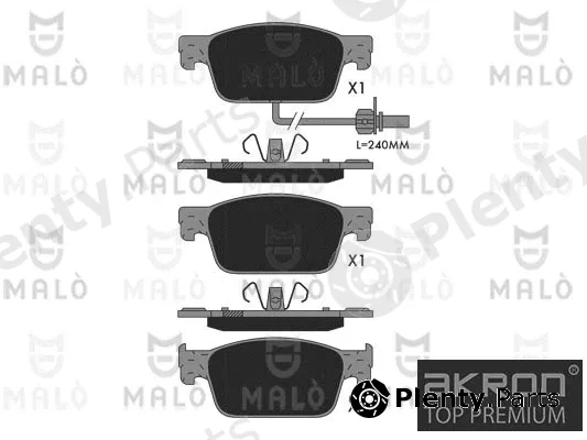 Akron-Malò 1051376 — Brake Pad Set, disc brake