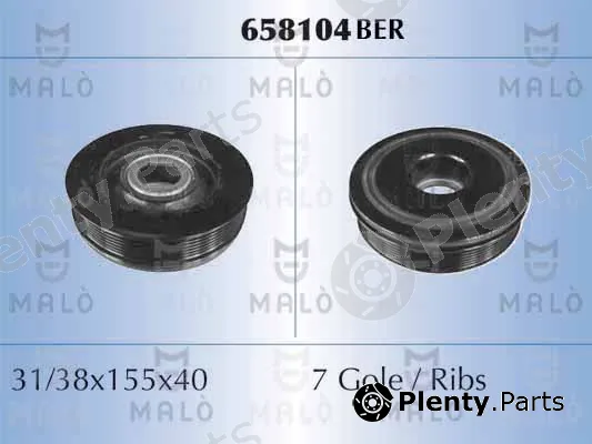 Akron-Malò 658104BER — Belt Pulley, crankshaft
