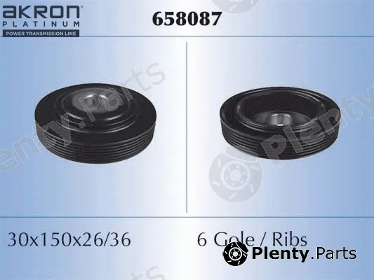 Akron-Malò 658087 — Belt Pulley, crankshaft
