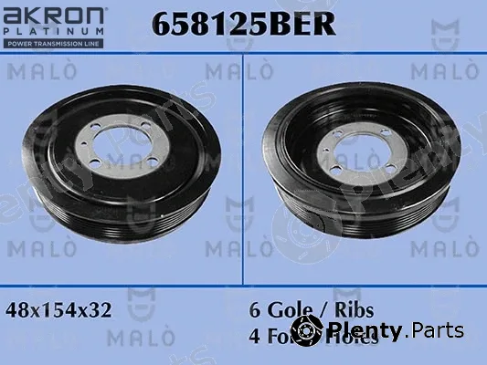 Akron-Malò 658125 — Belt Pulley, crankshaft