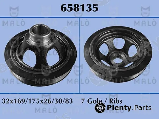 Akron-Malò 658135 — Belt Pulley, crankshaft