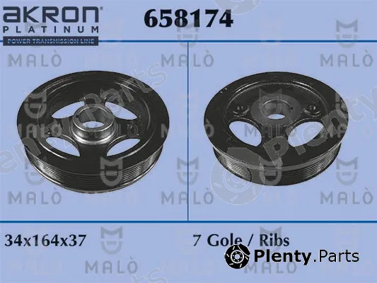Akron-Malò 658174 — Belt Pulley, crankshaft