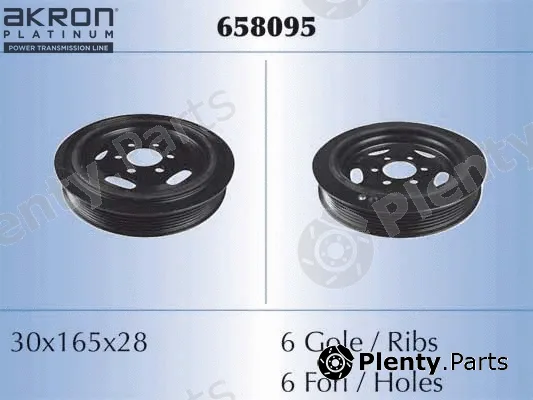 Akron-Malò 658095 — Belt Pulley, crankshaft