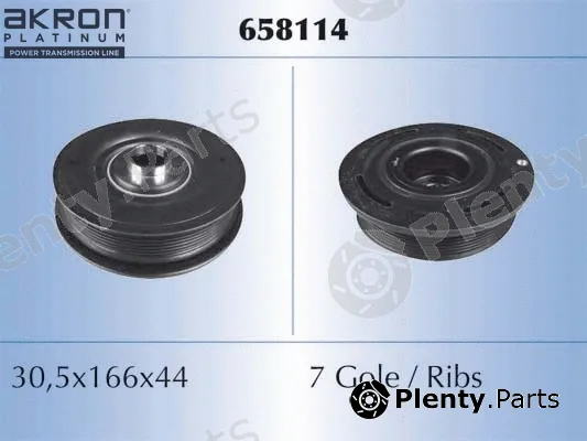 Akron-Malò 658114 — Belt Pulley, crankshaft