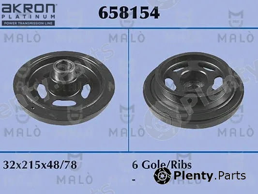 Akron-Malò 658154 — Belt Pulley, crankshaft