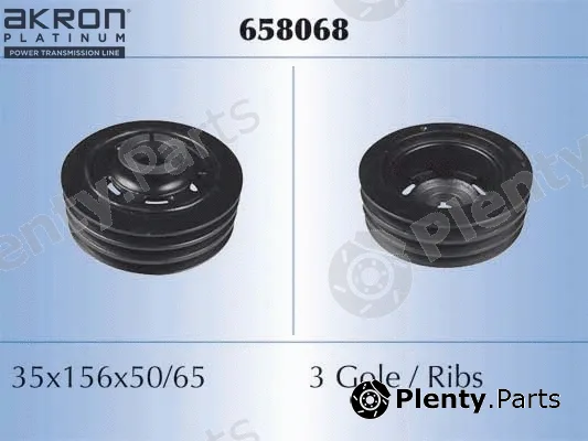 Akron-Malò 658068 — Belt Pulley, crankshaft