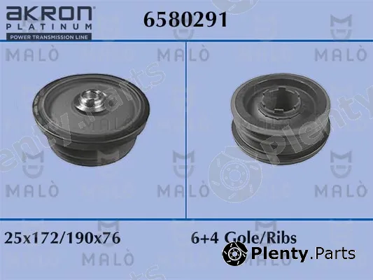 Akron-Malò 6580291 — Belt Pulley, crankshaft