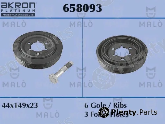 Akron-Malò 658093 — Belt Pulley, crankshaft