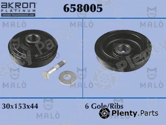 Akron-Malò 658005 — Belt Pulley, crankshaft