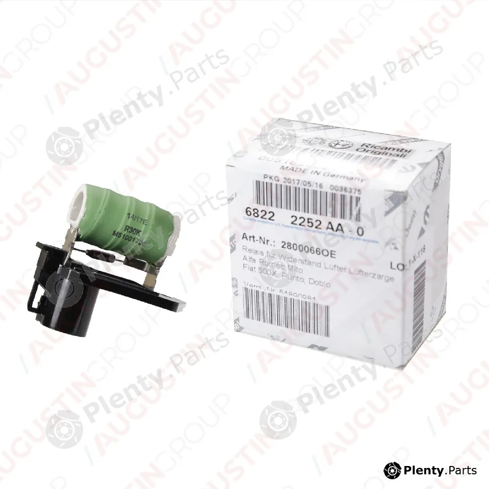 AugustinGroup 2800066OE — Relay, radiator fan overrun ORIGINAL FIAT