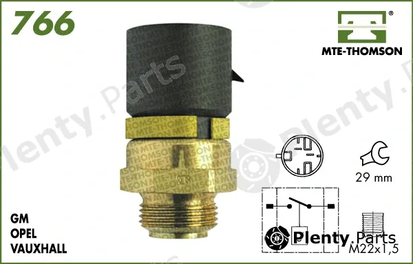 Mte-Thomson 766.100/95 — Temperature Switch, radiator fan