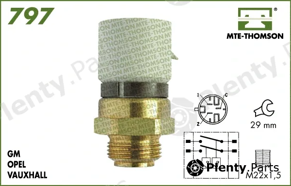 Mte-Thomson 797.100/105 — Temperature Switch, radiator fan