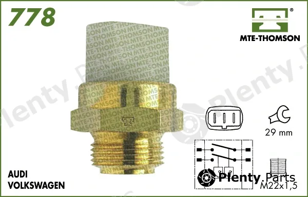 Mte-Thomson 778.85/95 — Temperature Switch, radiator fan