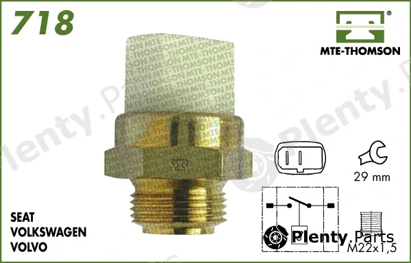Mte-Thomson 718.82/75 — Temperature Switch, radiator fan