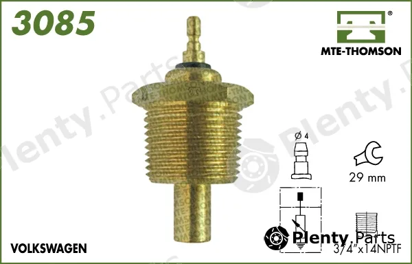 Mte-Thomson 3085 — Sensor, coolant temperature