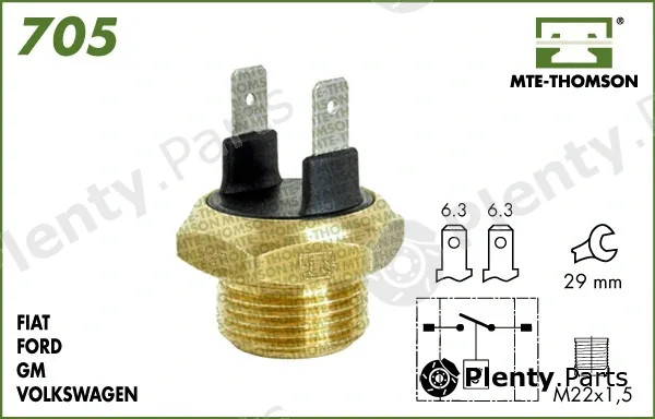 Mte-Thomson 705.86/76 — Temperature Switch, radiator fan