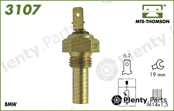 Mte-Thomson 3107 — Sensor, coolant temperature
