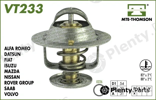 Mte-Thomson VT233.88 — Thermostat, coolant