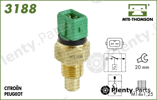 Mte-Thomson 3188 — Sensor, coolant temperature