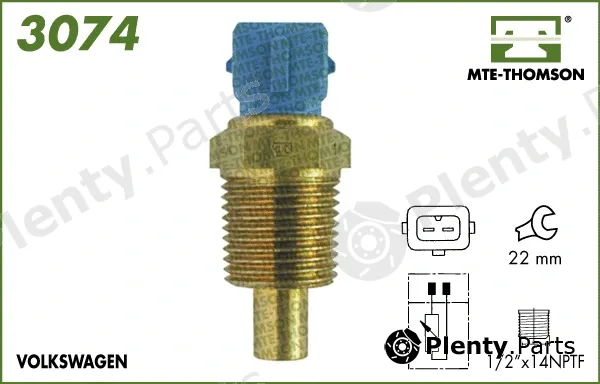 Mte-Thomson 3074 — Sensor, coolant temperature