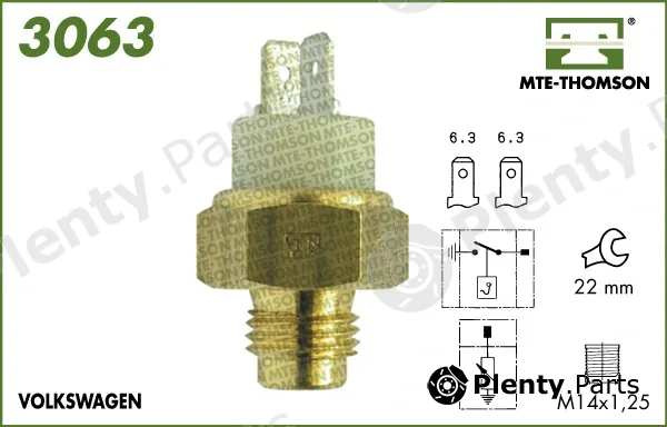 Mte-Thomson 3063 — Sensor, coolant temperature