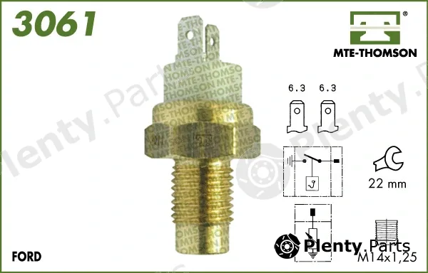 Mte-Thomson 3061 — Sensor, coolant temperature