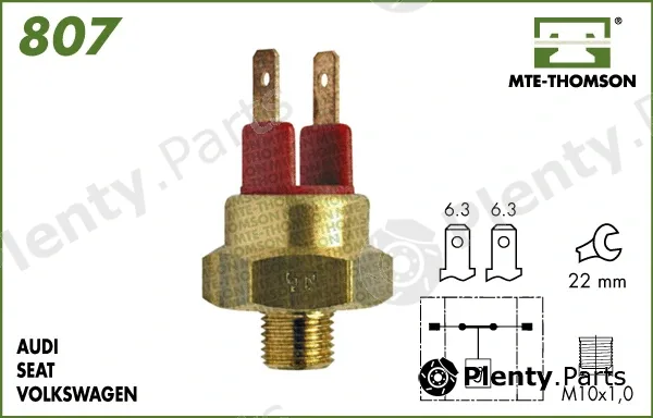 Mte-Thomson 807 — Temperature Switch, radiator fan