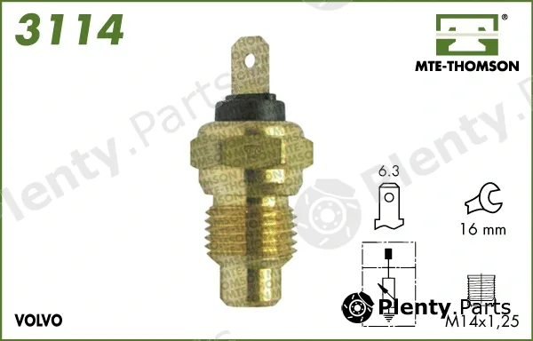 Mte-Thomson 3114 — Sensor, coolant temperature