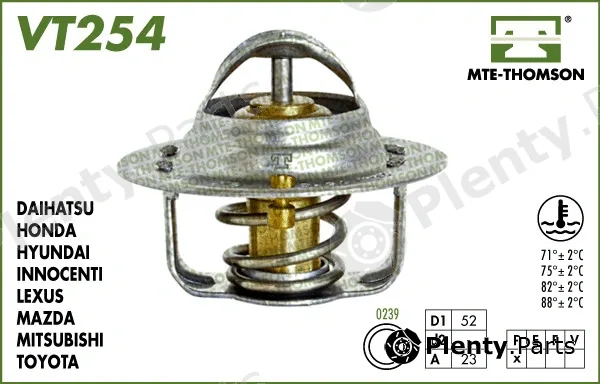 Mte-Thomson VT254.82 — Thermostat, coolant