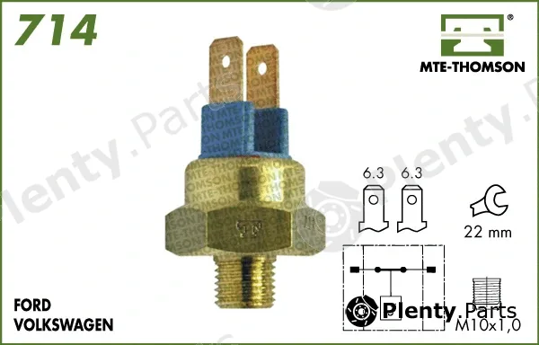 Mte-Thomson 714.20/25 — Temperature Switch, radiator fan